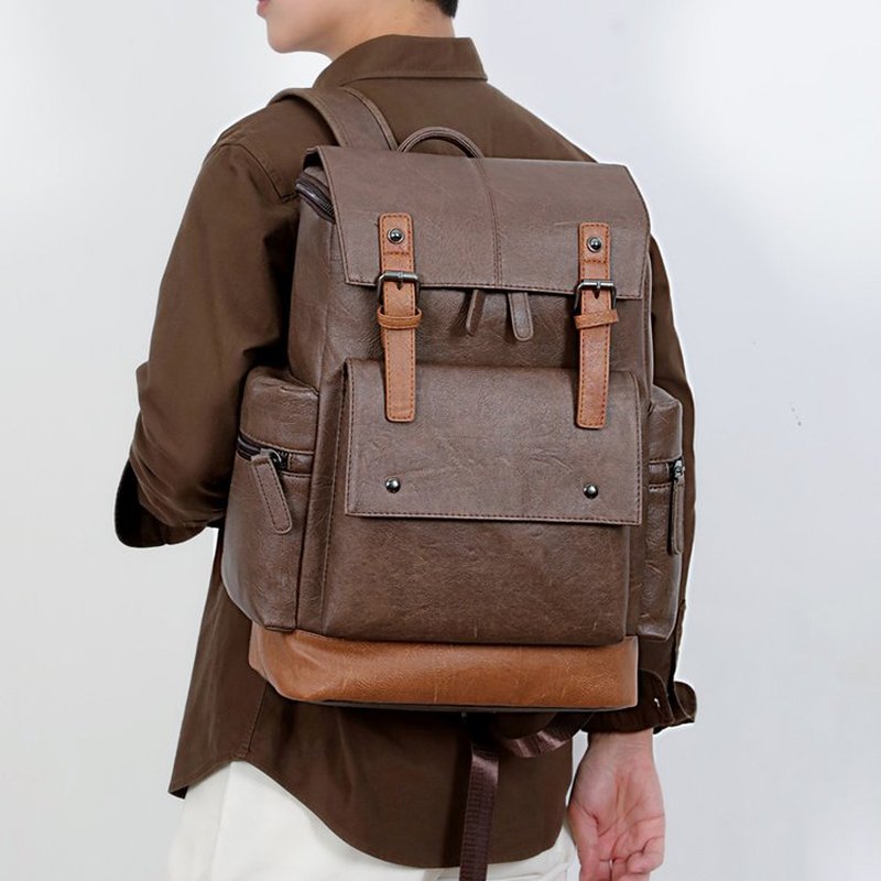 New Vintage Men's Leather Back - Leather Backpack Vintage recension och pris