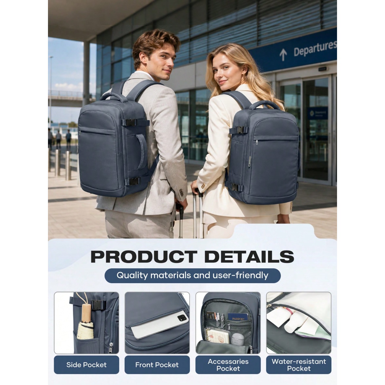 Lightweight Large Capacity Tra - Laptop Backpack 15.6 recension och pris