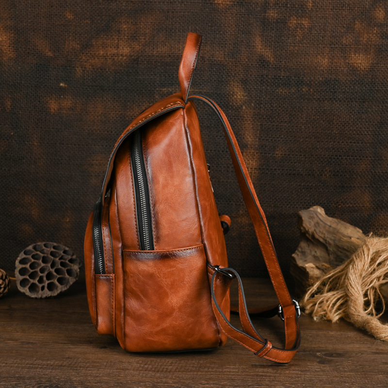 Johnature 2026 New Vintage Han - Leather Backpack Vintage recension och pris