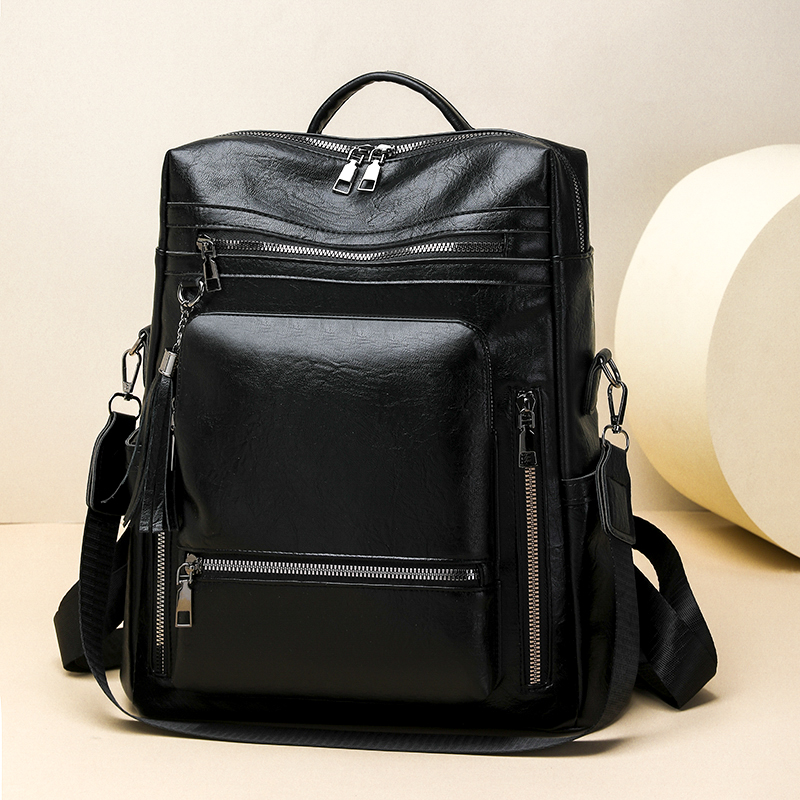 Vintage Leather Look Backpack  - Leather Backpack Vintage recension och pris