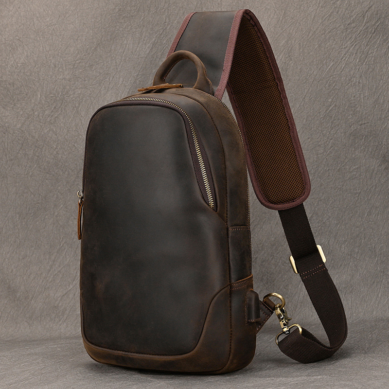 Large Size Causal Chest Bag Ge - Leather Backpack Vintage recension och pris