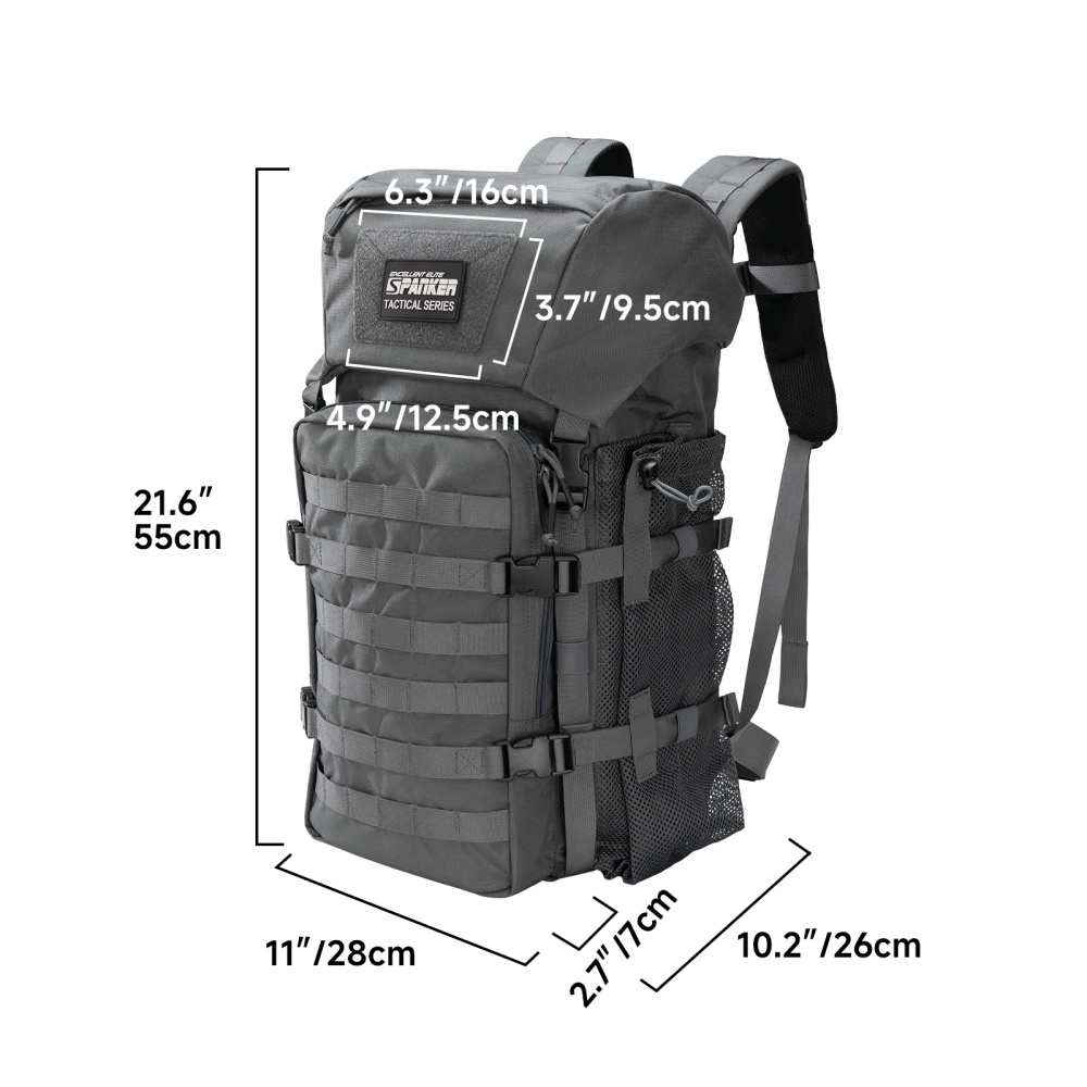 Tactical Backpack 40L 500D Nyl - Rucksack Military Style recension och pris