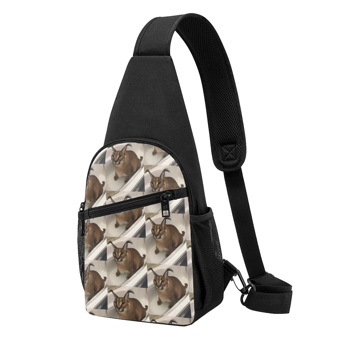 Big Floppa Animal Cat Chest Ba - Sling Backpack Shoulder recension och pris