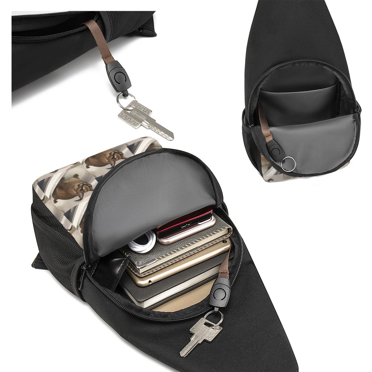 Big Floppa Animal Cat Chest Ba - Sling Backpack Shoulder recension och pris
