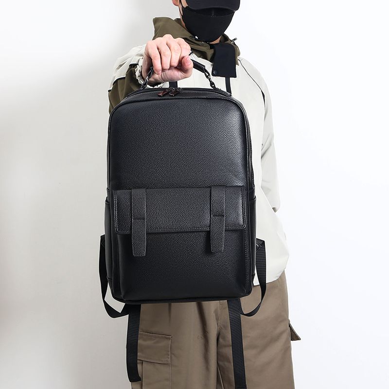 Men's luxury leather backpack  - Laptop Backpack 15.6 recension och pris